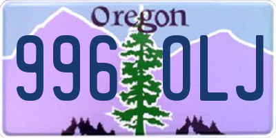 OR license plate 996OLJ