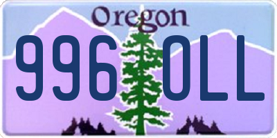 OR license plate 996OLL