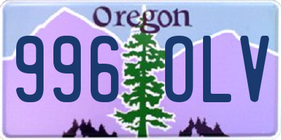 OR license plate 996OLV