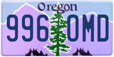 OR license plate 996OMD