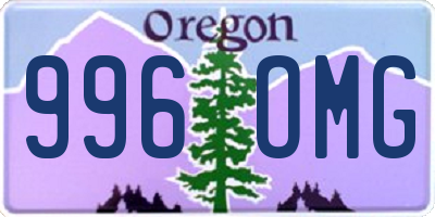 OR license plate 996OMG