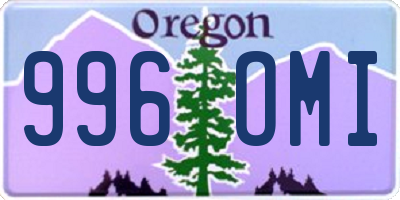 OR license plate 996OMI
