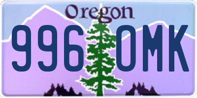 OR license plate 996OMK