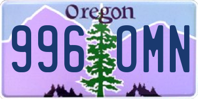 OR license plate 996OMN