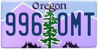 OR license plate 996OMT