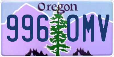 OR license plate 996OMV