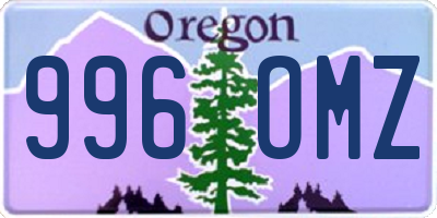 OR license plate 996OMZ