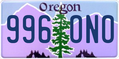 OR license plate 996ONO