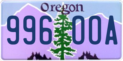 OR license plate 996OOA