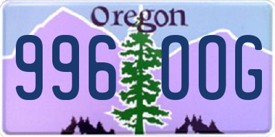 OR license plate 996OOG