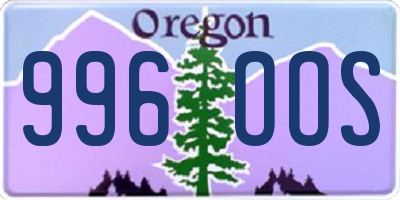 OR license plate 996OOS