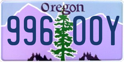 OR license plate 996OOY