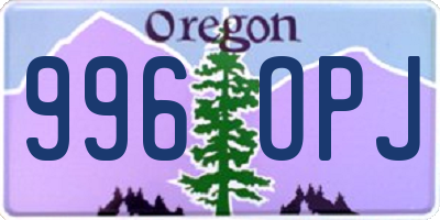 OR license plate 996OPJ