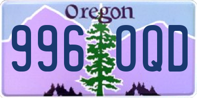 OR license plate 996OQD