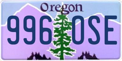 OR license plate 996OSE