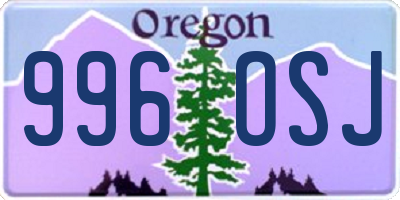 OR license plate 996OSJ
