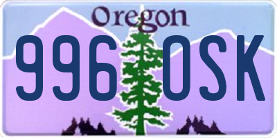 OR license plate 996OSK