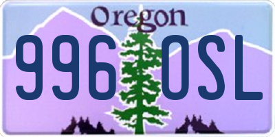 OR license plate 996OSL