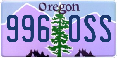 OR license plate 996OSS