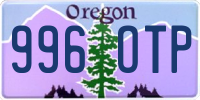 OR license plate 996OTP