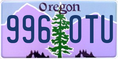 OR license plate 996OTU