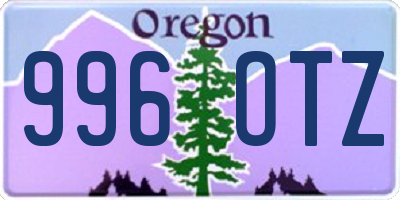 OR license plate 996OTZ