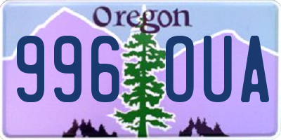 OR license plate 996OUA