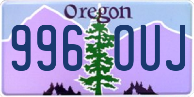 OR license plate 996OUJ