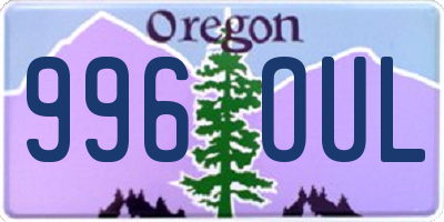 OR license plate 996OUL