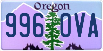 OR license plate 996OVA