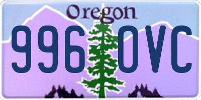 OR license plate 996OVC