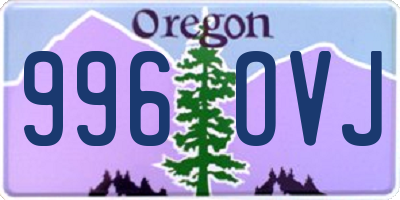 OR license plate 996OVJ