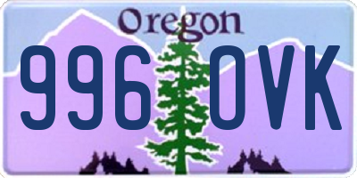 OR license plate 996OVK