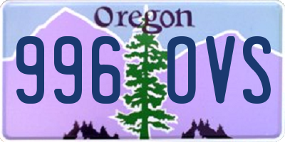OR license plate 996OVS