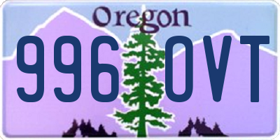 OR license plate 996OVT