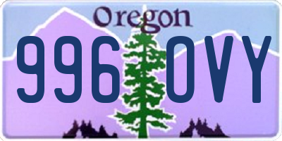 OR license plate 996OVY