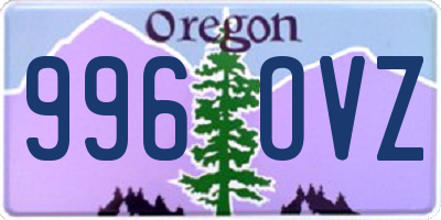 OR license plate 996OVZ