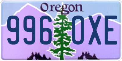 OR license plate 996OXE