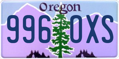 OR license plate 996OXS