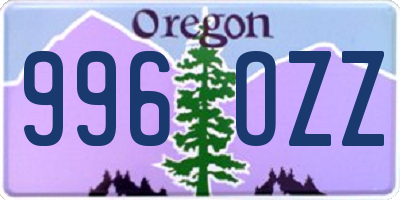 OR license plate 996OZZ