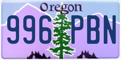 OR license plate 996PBN