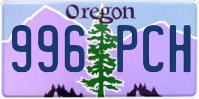 OR license plate 996PCH