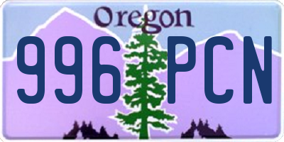 OR license plate 996PCN