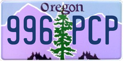 OR license plate 996PCP
