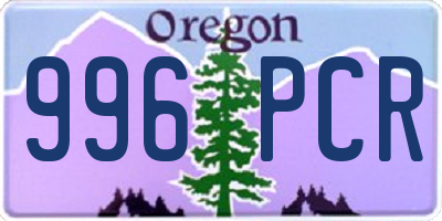 OR license plate 996PCR