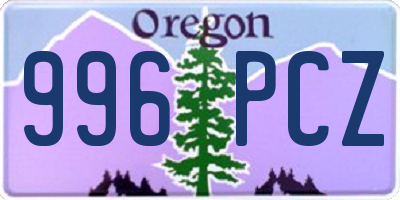 OR license plate 996PCZ