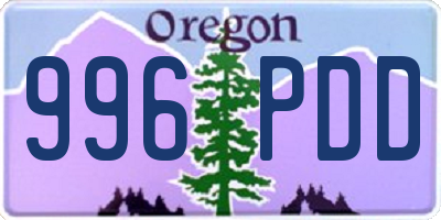 OR license plate 996PDD