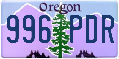 OR license plate 996PDR