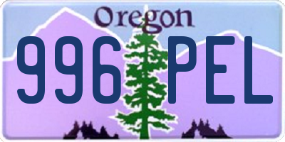 OR license plate 996PEL