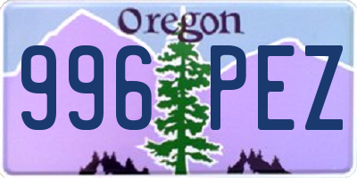 OR license plate 996PEZ